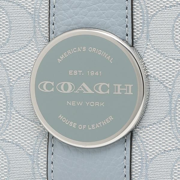 コーチ アウトレット 二つ折り財布 シグネチャー ミニ財布 ブルー レディース COACH C8323 SVS9X 詳細画像