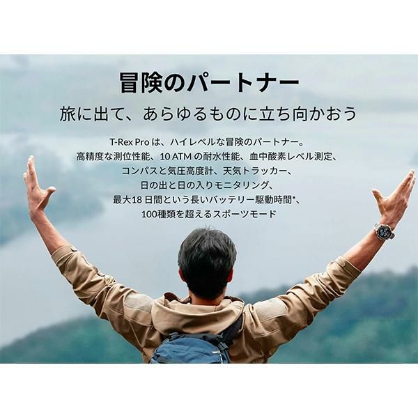 アマズフィット 時計 メンズ レディース ティレックスプロ 47mm 充電式クォーツ グレー Amazfit SP170036C09 シリコン 詳細画像