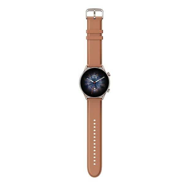 アマズフィット 時計 メンズ レディース ジーティーアール3プロ 46mm 充電式クォーツ ブラウン Amazfit SP170042C152 レザー 詳細画像