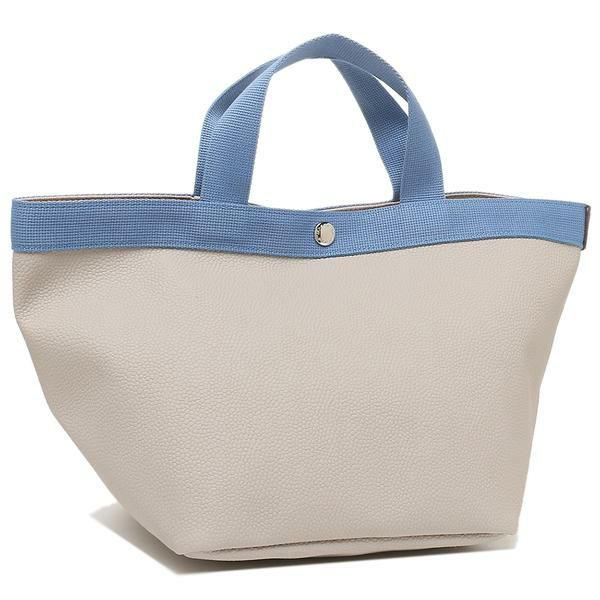 エルベシャプリエ トートバッグ Mサイズ ベージュ ブルー レディース Herve Chapelier 707GP 6311A