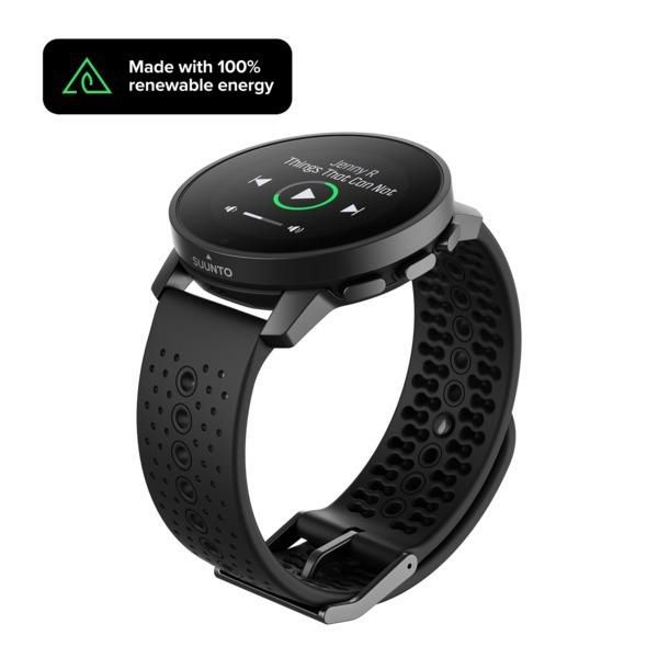 スント 時計 メンズ レディース 9ピーク 43mm 充電式クォーツ ブラック SUUNTO SS050522000 シリコン 詳細画像