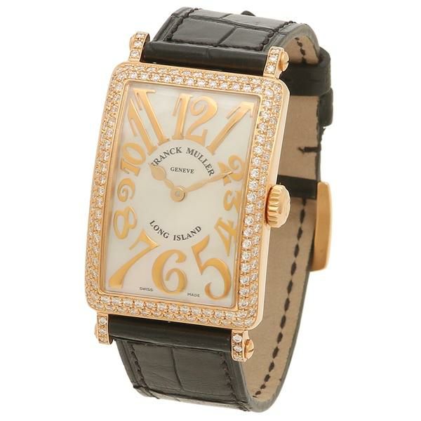 フランクミュラー 時計 レディース ロングアイランド 32×23 クォーツ パール ブラック FRANCK MULLER 902QZRELDMOPBLK5N レザー  【お取り寄せ商品】 詳細画像