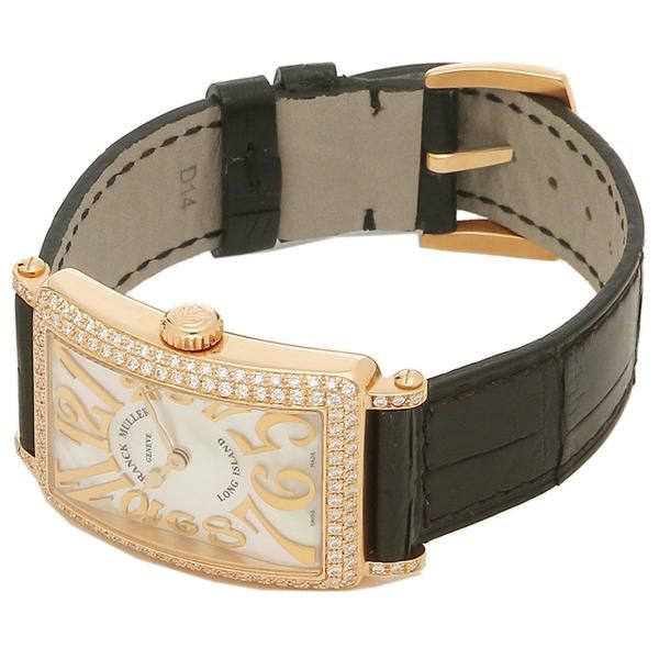 フランクミュラー 時計 レディース ロングアイランド 32×23 クォーツ パール ブラック FRANCK MULLER 902QZRELDMOPBLK5N レザー  【お取り寄せ商品】 詳細画像