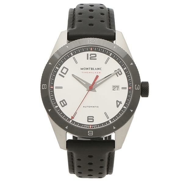 モンブラン 時計 メンズ タイムウォーカー 41 自動巻 シルバー ブラック MONTBLANC 116058 レザー  【お取り寄せ商品】