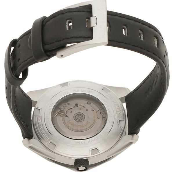 モンブラン 時計 メンズ タイムウォーカー 41 自動巻 シルバー ブラック MONTBLANC 116058 レザー  【お取り寄せ商品】 詳細画像