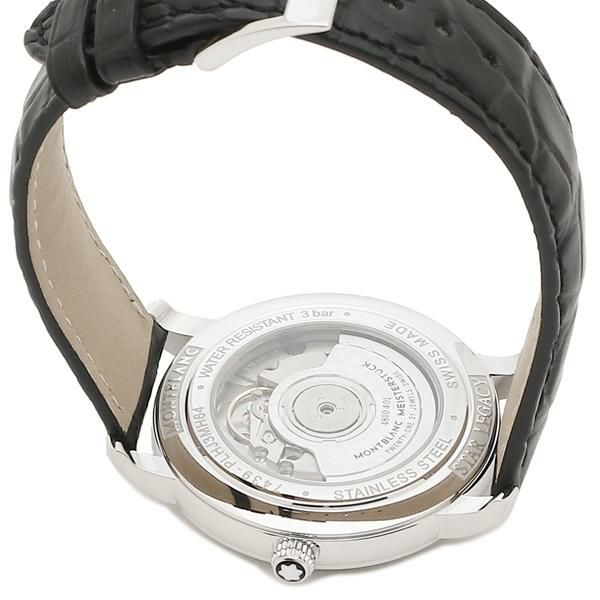モンブラン 時計 メンズ スター 39 自動巻 ホワイト ブラック MONTBLANC 116522 レザー  【お取り寄せ商品】 詳細画像
