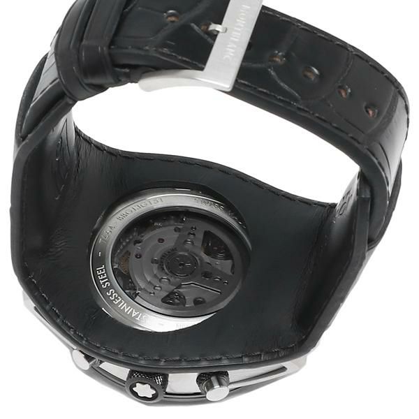 モンブラン 時計 メンズ タイムウォーカー 44 自動巻 ホワイト ブラック MONTBLANC 118489 レザー  【お取り寄せ商品】 詳細画像