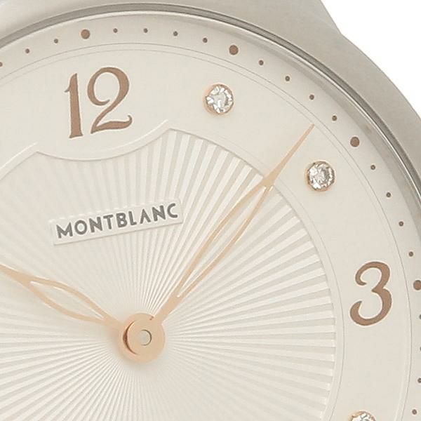 モンブラン 時計 レディース ボエム 34 クォーツ シルバー ブラック MONTBLANC 123868 レザー  【お取り寄せ商品】 詳細画像