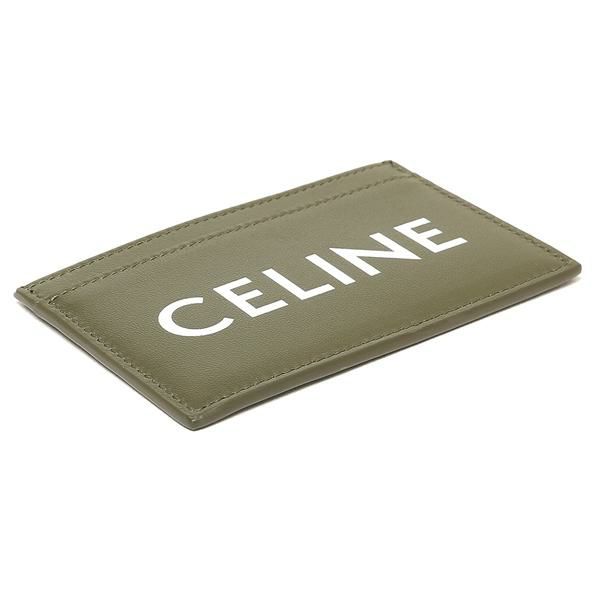 セリーヌ カードケース カードホルダー ロゴ グリーン メンズ レディース CELINE 10B703DMF 31DO 詳細画像