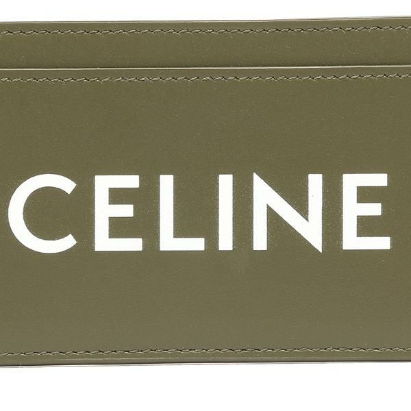セリーヌ カードケース カードホルダー ロゴ グリーン メンズ レディース CELINE 10B703DMF 31DO 詳細画像