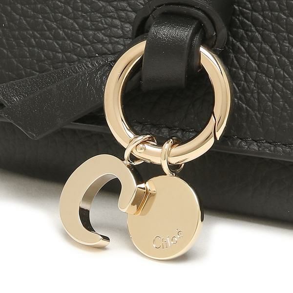 クロエ 三つ折り財布 アルファベット ミニ財布 ブラック レディース CHLOE CHC21WP946F57 001 詳細画像