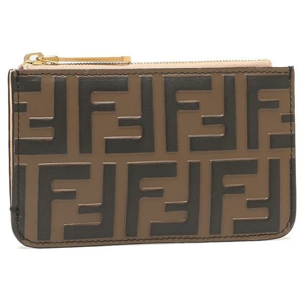 フェンディ キーケース カードケース コインケース エフイズフェンディ ブラウン ピンク レディース FENDI 8AP161 AAII F180F