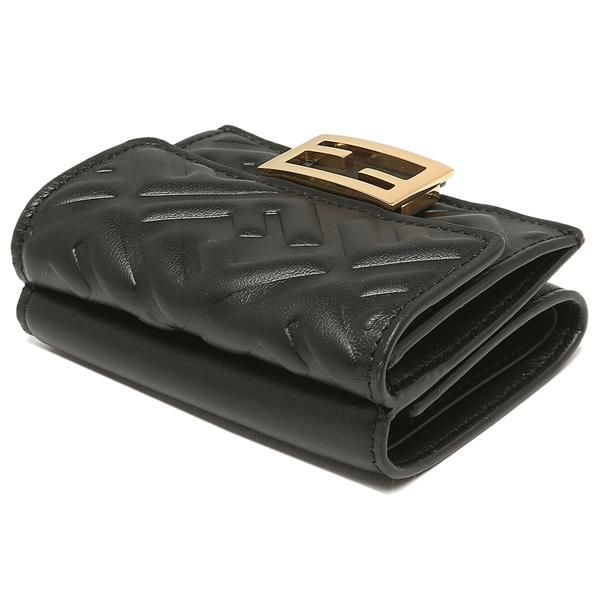 フェンディ 三つ折り財布 バゲット ミニ財布 ブラック レディース FENDI 8M0395 AAJD F0KUR 詳細画像
