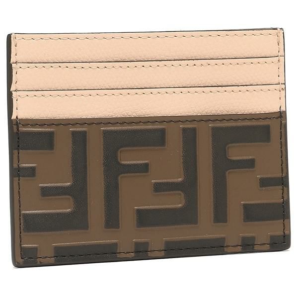 フェンディ カードケース エフイズフェンディ ブラウン ピンク レディース FENDI 8M0445 AAII F180F