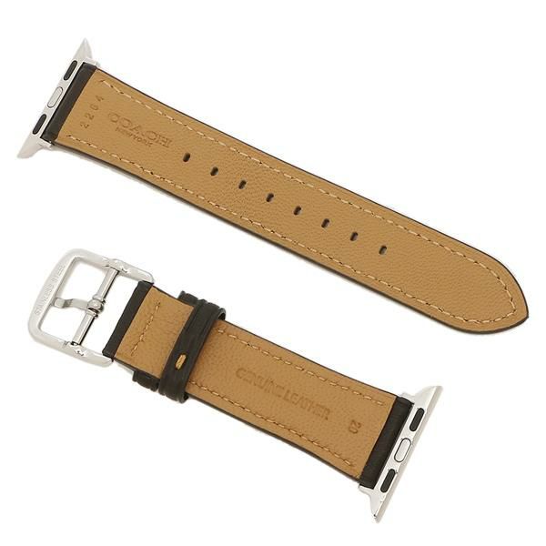 コーチ 時計用ベルト レディース アップルウォッチ 交換バンド 替えベルト 38mm 40mm 対応 ブラック COACH 14700076 レザー 詳細画像