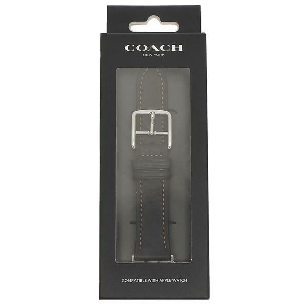 コーチ 時計用ベルト レディース アップルウォッチ 交換バンド 替えベルト 38mm 40mm 対応 ブラック COACH 14700076 レザー 詳細画像