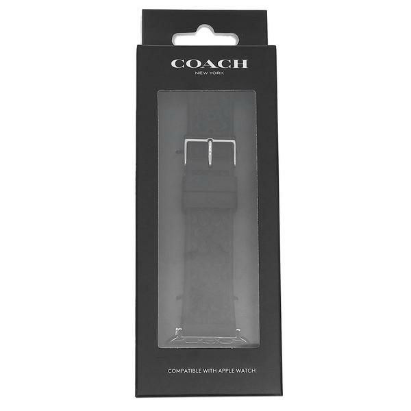 コーチ 時計用ベルト メンズ アップルウォッチ 交換バンド 替えベルト 42mm 44mm 対応 ブラック COACH 14700086 ラバー 詳細画像