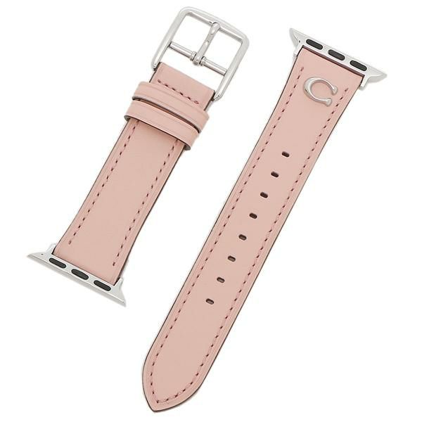 コーチ 時計用ベルト レディース アップルウォッチ 交換バンド 替えベルト 38mm 40mm 対応 ピンク COACH 14700087 レザー