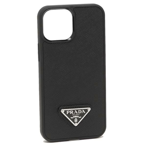 プラダ iPhoneケース iPhone 13 mini スマートフォンケース サフィアーノ スマホケース ブラック メンズ レディース PRADA 2ZH147 QHH F0002