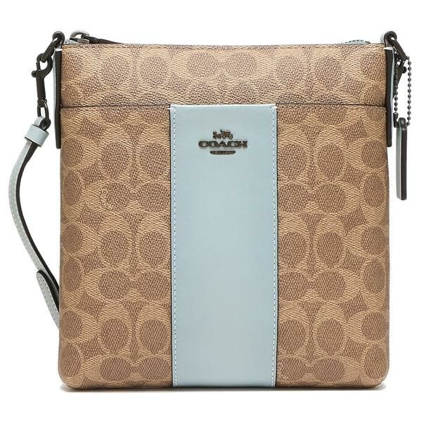 コーチ ショルダーバッグ シグネチャー キット ベージュ ブルー レディース COACH 41321 V5TYA 詳細画像