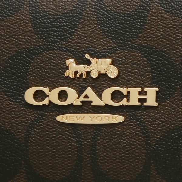 コーチ アウトレット ショルダーバッグ シグネチャー ブラウン ブラック レディース COACH CA547 IMAA8 詳細画像