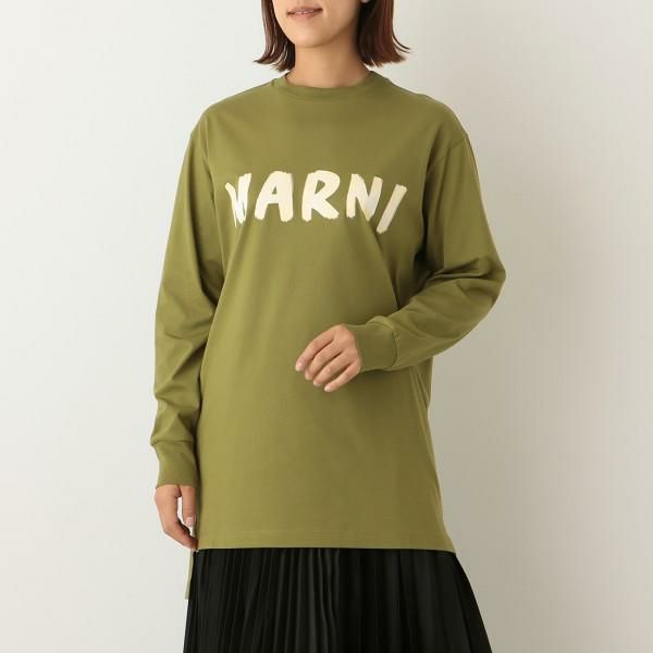 マルニ Tシャツ 長袖Tシャツ トップス グリーン レディース MARNI USCS11 LOV51