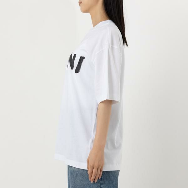 マルニ Tシャツ 半袖Tシャツ トップス ホワイト レディース MARNI THJET49EPH USCS11 LOW01 詳細画像