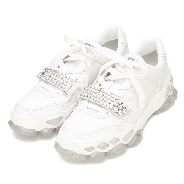 ジミーチュウ シューズ ダイヤモンドストラップ スニーカー ホワイト レディース JIMMY CHOO DIAMONDXSTRAPFADH XWHITECRY