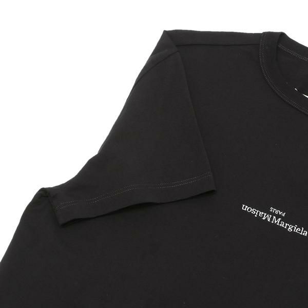 メゾンマルジェラ Tシャツ アップサイドダウンロゴ ブラック メンズ Maison Margiela S30GC0701 S22816 900 詳細画像