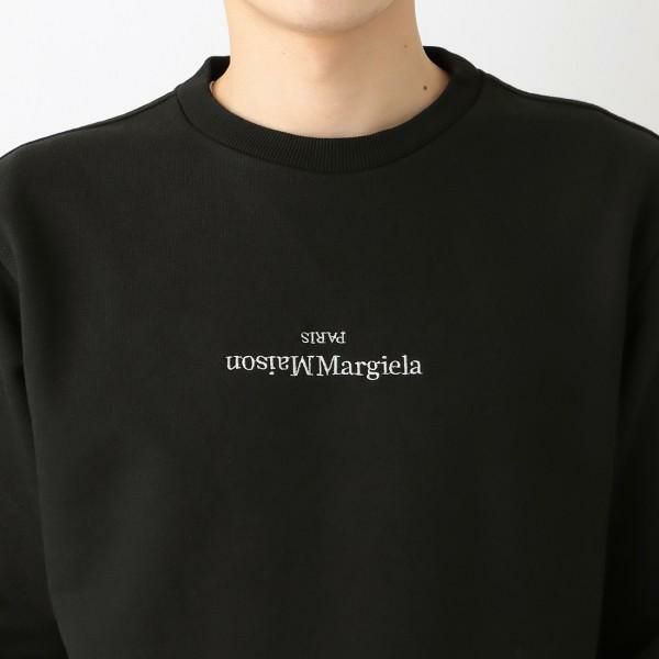メゾンマルジェラ スウェット アップサイドダウンロゴ ブラック メンズ Maison Margiela S50GU0166 S25503 962 詳細画像