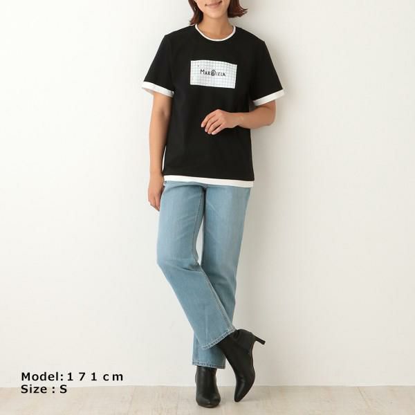 エムエムシックス メゾンマルジェラ Tシャツ ブラック レディース MM6 Maison Margiela S52GC0226 S24311 963 詳細画像