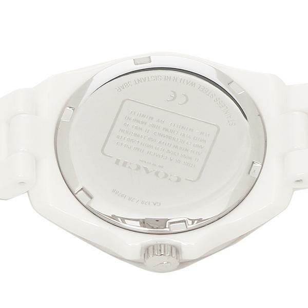 コーチ 時計 レディース プレストン 33mm クォーツ ホワイトパール ホワイト COACH 14503661 セラミック 詳細画像