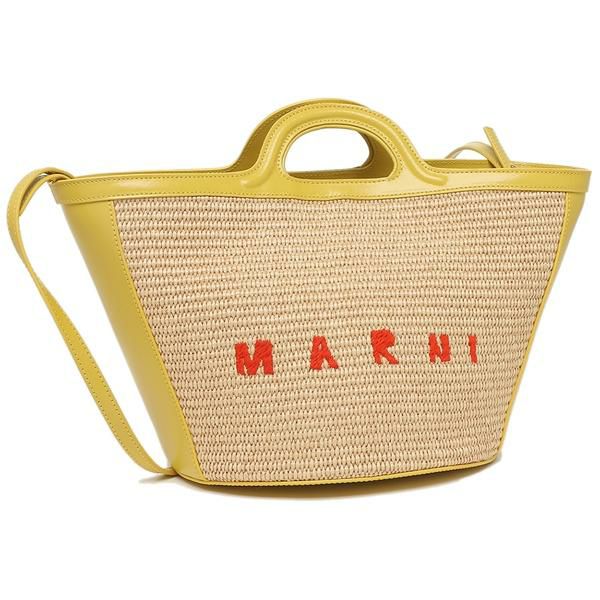 マルニ ハンドバッグ ショルダーバッグ トロピカリア Sサイズ かごバッグ ベージュ イエロー レディース MARNI BMMP0068Q0 P3860 Z3O93