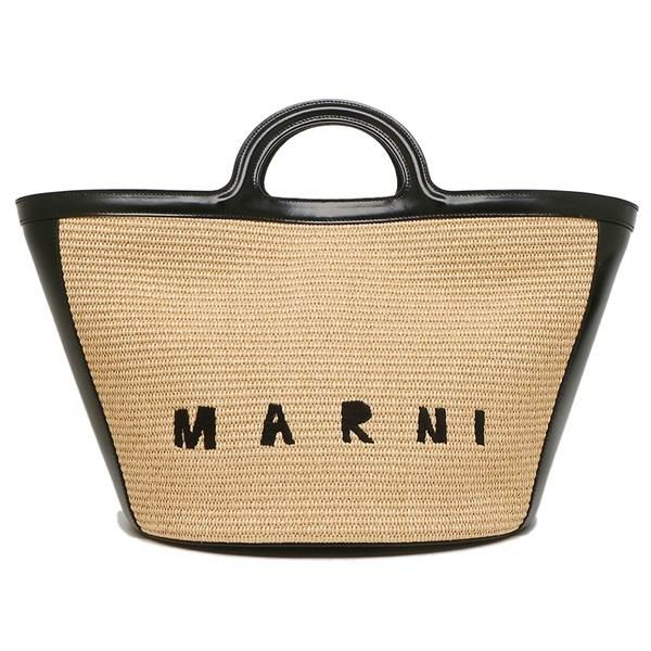マルニ ハンドバッグ ショルダーバッグ トロピカリア Lサイズ かごバッグ ベージュ ブラック レディース MARNI BMMP0069Q0 P3860 Z1V62 A4対応 詳細画像