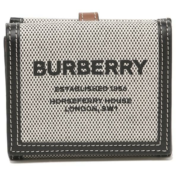 バーバリー 二つ折り財布 コンパクト財布 ブラック レディース BURBERRY 8039546 A1189 詳細画像
