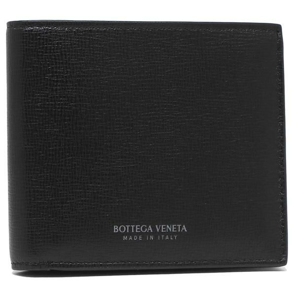 ボッテガヴェネタ 二つ折り財布 イントレチャート ミニ財布 ブラック メンズ BOTTEGA VENETA 605721 VMA82 8803
