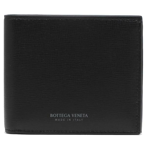 ボッテガヴェネタ 二つ折り財布 イントレチャート ミニ財布 ブラック メンズ BOTTEGA VENETA 605721 VMA82 8803 詳細画像