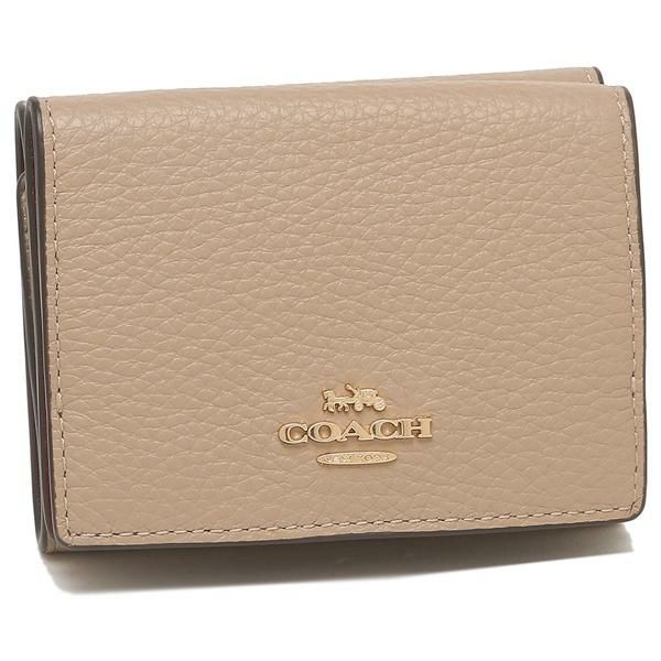 コーチ アウトレット 三つ折り財布 ミニ財布 ベージュ レディース COACH 88666 IMTAU