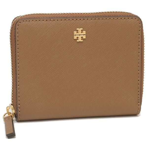 トリーバーチ アウトレット 二つ折り財布 エマーソン ミニ財布 ブラウン レディース TORY BURCH 136098 909