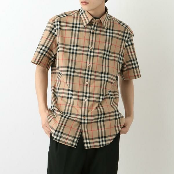 バーバリー シャツ 半袖シャツ ベージュ メンズ BURBERRY 8020869 A7028