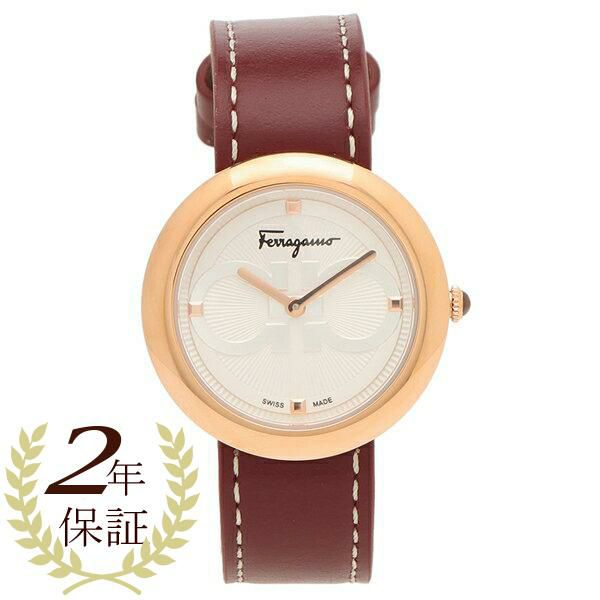 サルヴァトーレフェラガモ 時計 レディース シック クォーツ ホワイト レッド Salvatore Ferragamo SFMF00221 レザー |  AXES