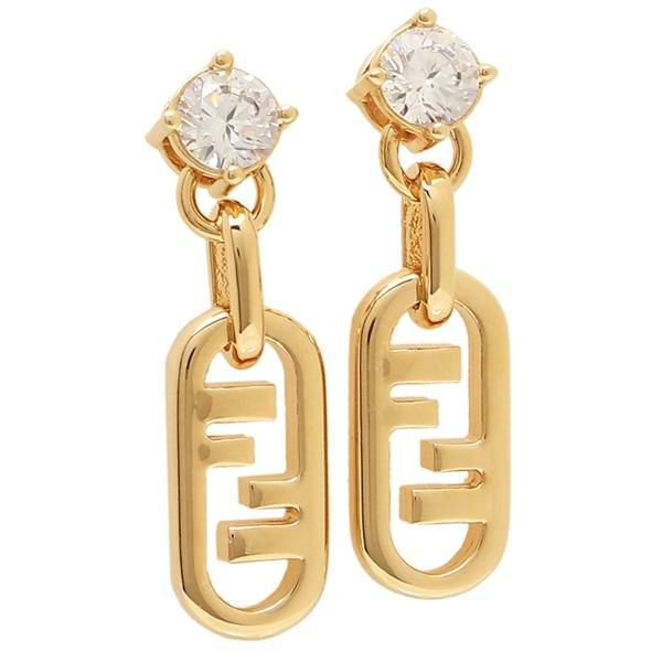 は*る様 FENDI フェンディ オーロック ゴールド ピアス 極美品✨ FENDI フェンディ ピアス オーロック ゴールド 1569 ピアス