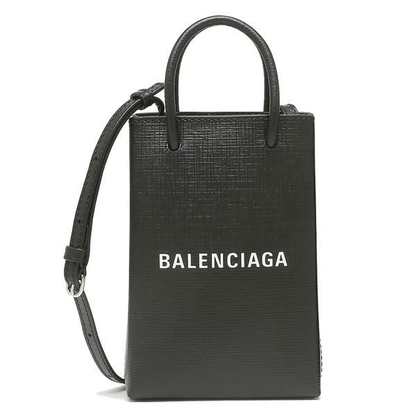 バレンシアガ ショルダーバッグ ショッピング フォンホルダー ミニバッグ ブラック メンズ レディース BALENCIAGA 593826 0AI2N 1000 詳細画像