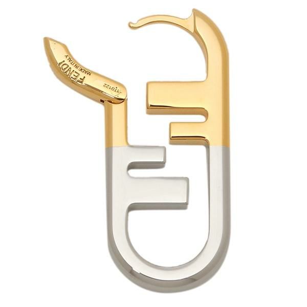 フェンディ ピアス アクセサリー オーロック ロゴ 片耳 ゴールド シルバー レディース FENDI 8AH290 U9T F0F0N 詳細画像