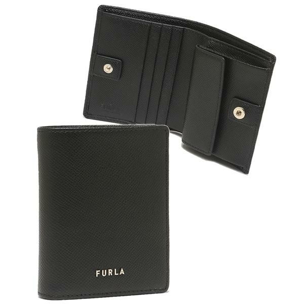 フルラ アウトレット 二つ折り財布 クラシック コンパクト財布 ブラック レディース FURLA PCB9CL0 BX0306 O6000