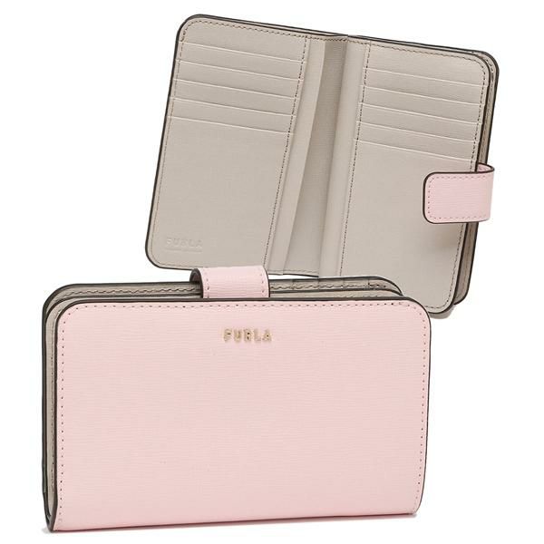 フルラ 二つ折り財布 バビロン Mサイズ コンパクト財布 ピンク グレー レディース FURLA PCX9UNO B30000 1338S