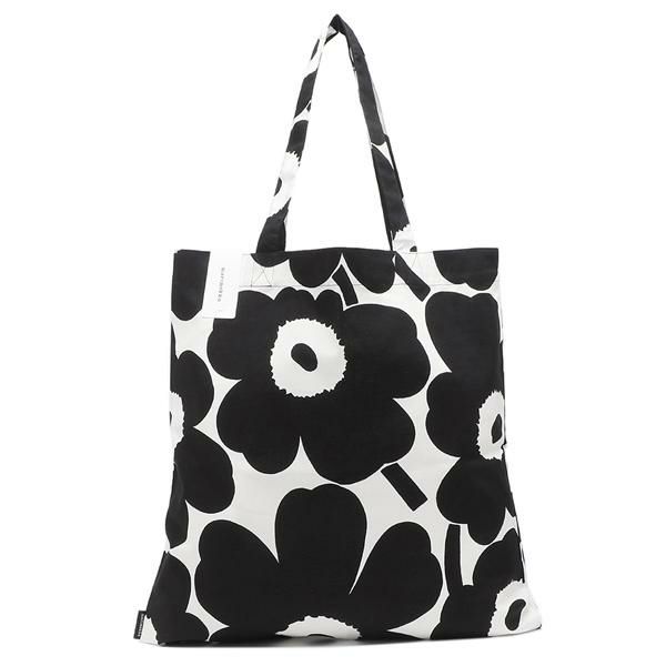 マリメッコ トートバッグ ピエニウニッコ ホワイト ブラック レディース MARIMEKKO 067572 190 A4対応 詳細画像