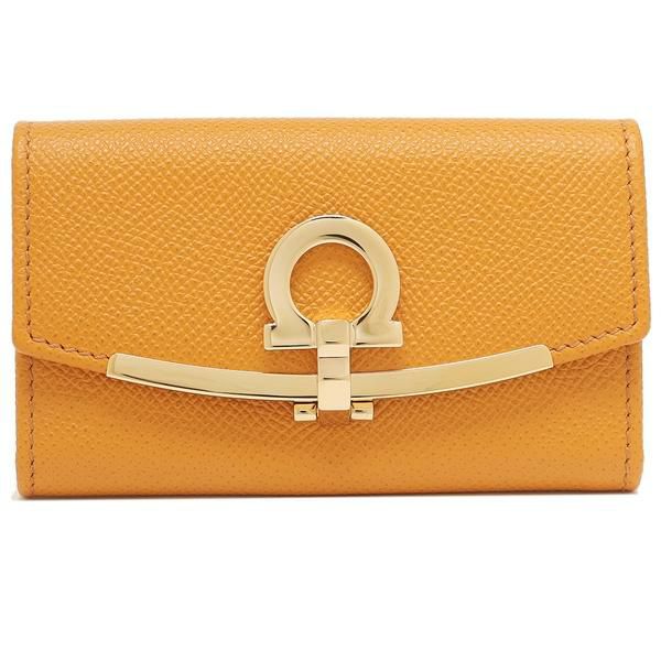 サルヴァトーレフェラガモ キーケース ガンチーノクリップ オレンジ レディース Salvatore Ferragamo 22D151 755243 詳細画像