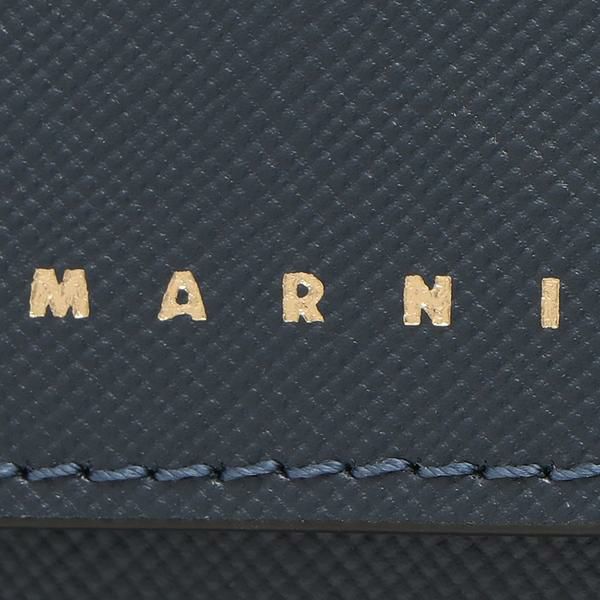 マルニ 三つ折り財布 トランク ミニ財布 ネイビー レディース MARNI PFMOW02U07 LV520 Z467N 詳細画像