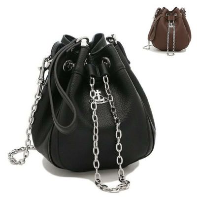 Vivienne Westwood Leather Polly Drawstring Tote Bag in Red Womens Bags Bucket bags and bucket purses 